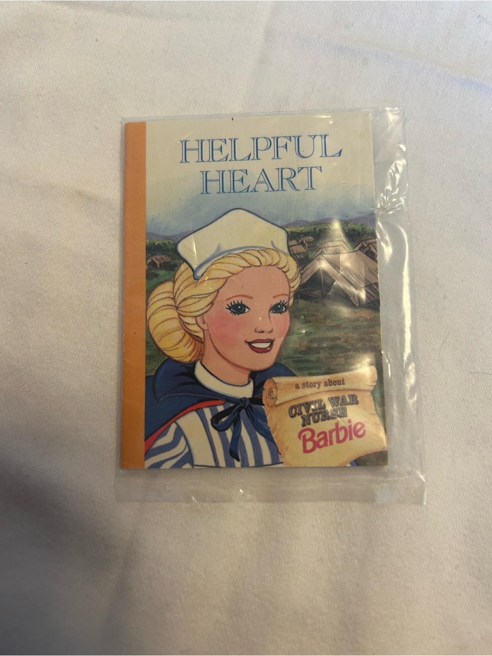 Mattel Barbie Helpful Heart Story Book - White, Blue & Yellow
